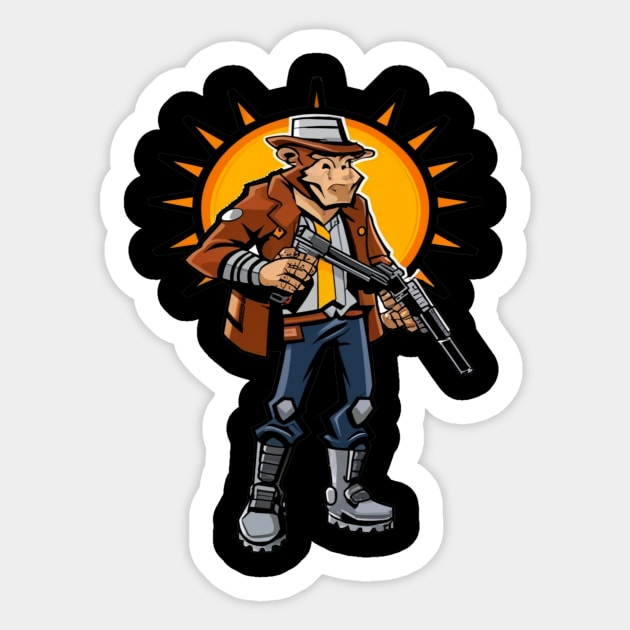 Unique Super Gangster Hero Anime Cartoon Art Character Sticker by joolsd1@gmail.com